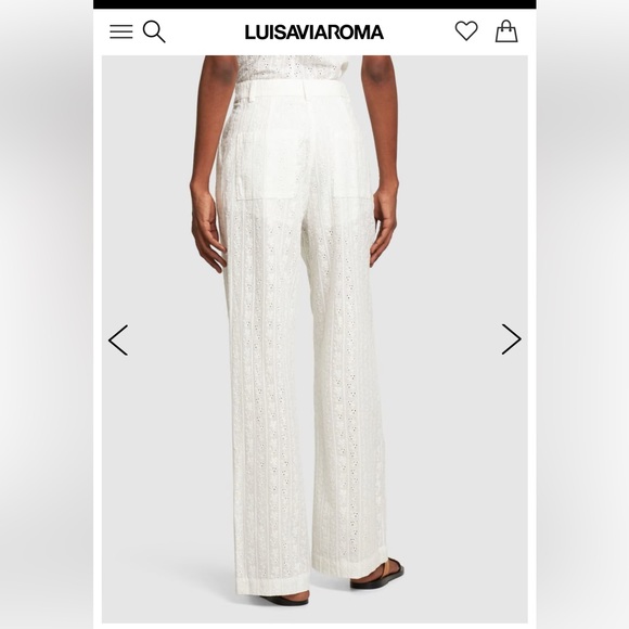 NWT white eyelet WeWoreWhat trousers - Picture 3 of 6